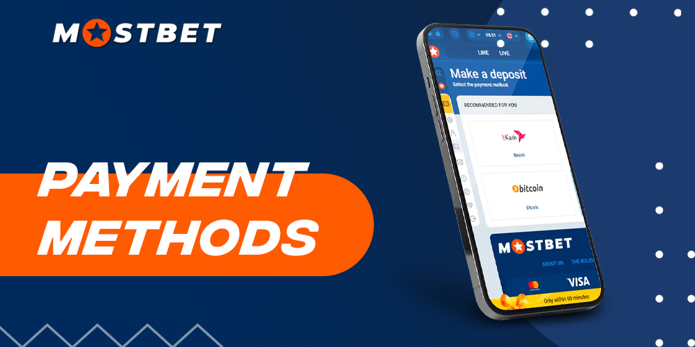 Overview of payment methods accessible on Mostbet's betting site